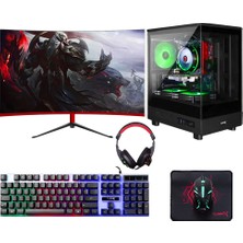 Turbox TX6053 I5 10400F 16GB Ddr4 512GB SSD 4gb GTX750TI 23.6 Curved Oyun Hazır Sistem