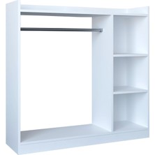 Tdesigno Ala Giyinme Dolabı - Çok Amaçlı Dolap - Gardırop 120  cm  Açık Giyinme Dolabı