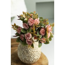 Güleç Yapay Çiçek Yapay Şakayık Demeti 30  cm  6 Dal Pembe