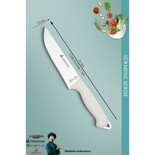 SÜRMENOX Sürmene Serisi Mutfak Bıçak Et Ekmek Sebze Salata Bıçağı Beyaz No:3 ( MFT-007 )