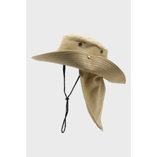 Külah Outdoor Uv Güneş Koruyucu Şapka Camel Lejyoner Safari Şapkası