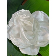 Gönülden Tasarım Saten Kabartma Çiçek Giyim Dikiş Aksesuarı Abiye Aksesuarı Çap 22 Cm