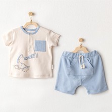 Andywawa Erkek Bebek Dinazor 2'li Takım Mavi AC25915