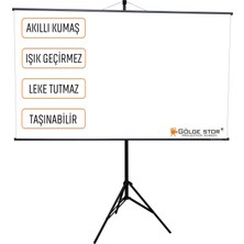 Gölge Stor EN200CM BOY115CM Projeksiyon Perdesi Tripodlu-Ayaklı Taşınabilir Yeni Akıllı Kumaş Işık Geçirmez