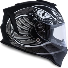 Origine Dinamo Fighter Mat Siyah-Antrasit-Beyaz Kask