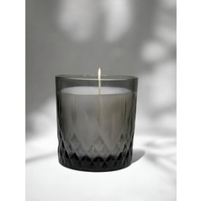 Aurelia Candle -Tekli Füme Kristal Desenli Cam Bardak Kokulu Mum