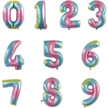 Ipek Hobi 1 Rakamı Folyo Balon Rengarenk Sayı Folyo Balon 100  cm
