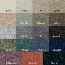 Latuda Home Premium Koltuk Örtüsü 175x215  Gramajlı Jakarlı Şönil  Ekru | Kanepe Örtüsü |  Kaymaz