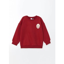Kids Kırmızı Bisiklet Yaka Galatasaray Baskılı Erkek Bebek Sweatshirt