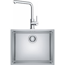 Franke Maris Mrx 110-50 Tek Gözlü Eviye + Lina L Krom Spiralli Mutfak Eviye Batarya Seti (Krom)