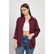 Rays TCR-6621A Arkası Robalı Gömlek Bordo