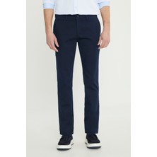 Pamuklu Slim Fit Dar Kesim Armürlü Yan Cepli Esnek Casual Pantolon