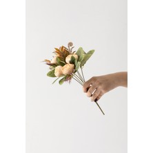 Güleç Yapay Çiçek Yapay Şakayık Demeti 30  cm  6 Dal Somon