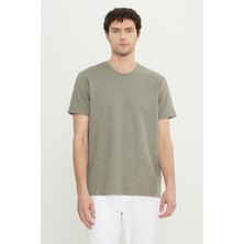 Altınyıldız Classics Pamuklu Slim Fit Dar Kesim Bisiklet Yaka Jakarlı Esnek Tişört