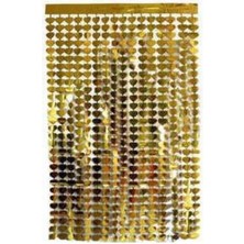 Ipek Hobi Metalize Fon Süsü Kalpli Altın