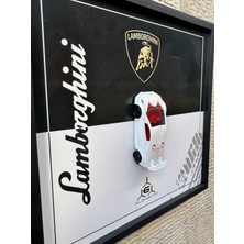 Hot Wheels Çerçeveli 20X20 Ebatlı Model Araç Lamborghını Elemento