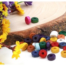 Ipek Hobi Renkli Kesme Tahta Boncuk 100 gr