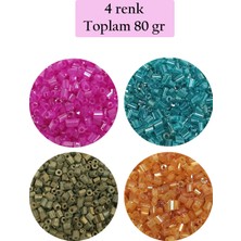 Royaleks Kesme Cam Boncuk 2mm - 4 Renk - Toplam 80 Gram - BNC438