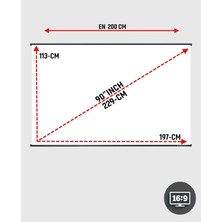Gölge Stor EN200CM BOY115CM Projeksiyon Perdesi Duvar Askılı Taşınabilir Yeni Akıllı Kumaş Işık Geçirmez 4k-8k