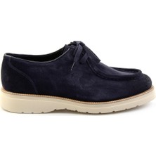 Bambi Lacivert Süet Erkek Loafer Ayakkabı E01901404602