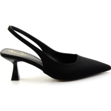 Bambi Siyah Kumaş   Kadın Klasik Topuklu Ayakkabı K01231481404