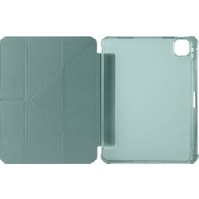 Five-E Apple iPad Air 11 M3 (2025) Yatay ve Dikey Standlı Antişok Köşe Korumalı Kalemlikli Origami Slikon Kılıf 
