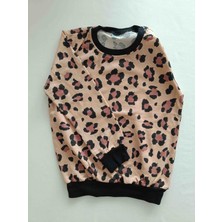 Döne Gözübek Kız Çocuk Uzun Kollu Kahverengi Siyah Noktalı Leopar Desenli Pijama Takımı