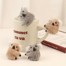 Gri ve Kahverengi Sevimli Koala Araç Süs Saç Tokası Araba Kadın Laptop Aksesuar Sevimli Hayvan