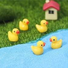 100 Adet Sarı Mini Ördek Set Dikiz Aynası Araba Torpido Süsü Aksesuar  Peyzaj Ev Dekorasyon