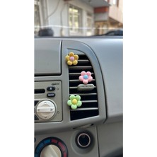 2'li Mini Papatya Çiçeği Araba Klima Süsü Klips Süslemeleri Araç Içi Araç Aksesuar