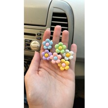 2'li Mini Papatya Çiçeği Araba Klima Süsü Klips Süslemeleri Araç Içi Araç Aksesuar