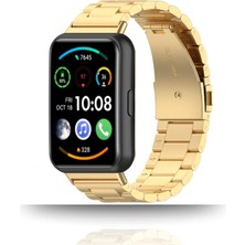 Huawei Digizone Huawei Watch Fit 2 Uyumlu Klasik Paslanmaz Çelik Kordon