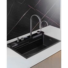 Lotustech Lotus Tech 11 Fonksiyonlu Premium 5 Tuşlu 2 Yıl Güvenceli Akıllı Şelale Evye honeycamb petek doku