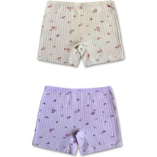 Giza Kids %100 Pamuklu Kız Çocuk Boxer Külot Iç Çamaşır 6lı Set