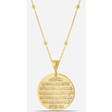 Meks Jewels Ayetel Kürsi Yazılı Gümüş Kolye