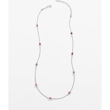 1,7 Karat Pembe Turmalin Taşlı Gümüş Serenity Kolye