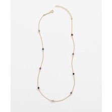 Meks Jewels 2,5 Karat Multicolor Safir Taşlı Gümüş Serenity Kolye