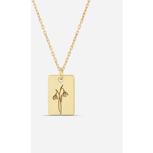 Meks Jewels Gümüş Ocak Ayı Doğum Çiçeği Kafanfil Kolyesi