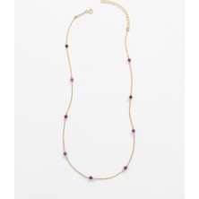 2,85 Karat Doğal Yakut Taşlı Gümüş Serenity Kolye