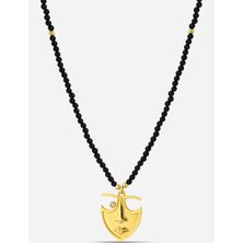 Meks Jewels Oniks Taşlı Gümüş Yüz Temalı Kolye