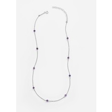 2,1 Karat Ametist Taşlı Gümüş Serenity Kolye