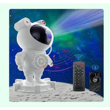 Astronot Bluetooth Hoparlör Galaxy Bulutsusu Ay Tavan Gökyüzü Projektör Zamanlayıcı Gece Lambası