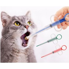 Kedi Köpek Hap Yutturma Enjektörü Yumuşak Hap Yutturma Aparatı Silikon Yedek Uçlu