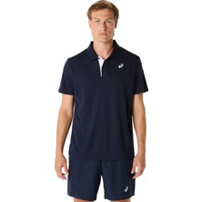 Asics Court Polo Erkek Performance Black Kısa Kollu Tshirt 2041A340-400