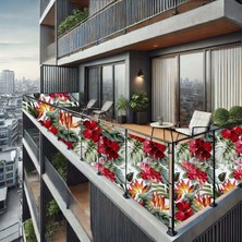 Size Ne Lazım 60 cm x 2 m Orkide Balkon Bahçe Çit Brandası  Su İtici, Uv Koruyucu, Dekoratif Örtü
