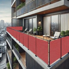 Size Ne Lazım 90CM x 7m Kiremit Balkon Bahçe Çit Brandası  Su Itici, Uv Koruyucu, Dekoratif Örtü