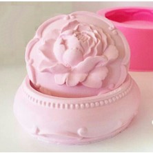 Morlalem Gül Şakayık Çiçek Motifli Mücevher Kutu Silikon Kalıp K-132