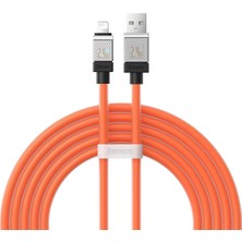 Coolplay Serisi Hızlı Şarj Kablosu USB To Ip 2.4A, 2m, Turuncu