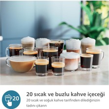 Philips 20 Sıcak ve Soğuk Içecek Lattego Tam Otomatik Premium Espresso Makinesi, Silent Brew Teknolojisi, Onerous Hassas Tartı Hediye