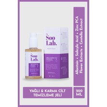 The Soo Lab Yağlı Ve Karma Ciltler İçin Temizleme Jeli | Allantoin, Salicylic Acid, Zinc Pca, Centella | 200 ml